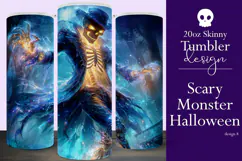 Halloween Tumbler Wrap, Halloween Scary Monster Tumbler t8 Product Image 1