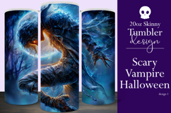 Halloween Tumbler Wrap, Halloween Scary Vampire Tumbler, t1 Product Image 1