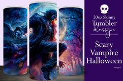 Halloween Tumbler Wrap, Halloween Scary Vampire Tumbler, t3 Product Image 1