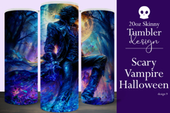 Halloween Tumbler Wrap, Halloween Scary Vampire Tumbler, t9 Product Image 1