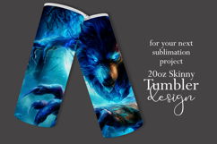 Halloween Tumbler Wrap, Halloween Scary Werewolf Tumbler, 11 Product Image 2