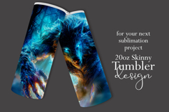 Halloween Tumbler Wrap, Halloween Scary Werewolf Tumbler, 12 Product Image 2