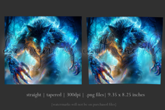 Halloween Tumbler Wrap, Halloween Scary Werewolf Tumbler, 12 Product Image 3