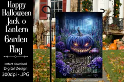 Halloween Garden Flag, Happy Halloween, Jack o Lantern Flag Product Image 1