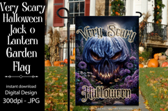 Halloween Garden Flag, Very Scary Halloween Jack o Lantern Product Image 1