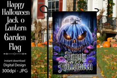Halloween Garden Flag, Happy Halloween, Jack o Lantern Flag Product Image 1