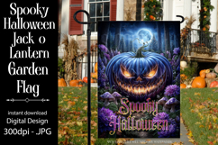 Halloween Garden Flag, Spooky Halloween Jack o Lantern Flag Product Image 1