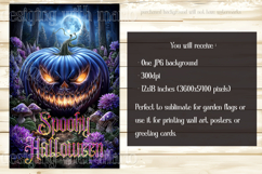 Halloween Garden Flag, Spooky Halloween Jack o Lantern Flag Product Image 2