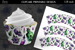 Printable Funny Halloween Cupcake Wrapper Product Image 1