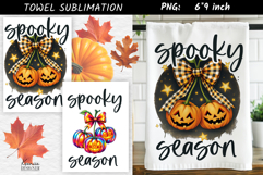 Spooky Season| Fall Quote Towel Sublimation|Neon Cherry Product Image 1