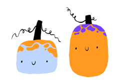 Cute Halloween Ghost Clipart - Kawaii Spooky Digital PNG Product Image 2