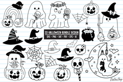 Halloween Svg, Ghost Svg, Witch hat Svg, Cute Ghost Svg Product Image 1