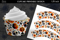 Printable Funny Halloween Cupcake Wrapper Product Image 1