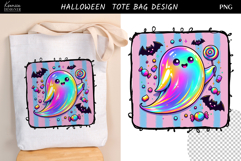 Neon Iridescent Halloween Trendy Candy Tote Bag Sublimation Product Image 1