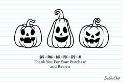 Halloween SVG, Cute Pumpkin Halloween SVG, Pumpkin SVG Product Image 5