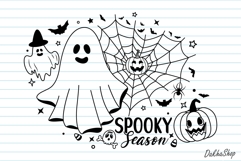 Halloween Svg Spooky Season Svg Halloween Ghost Spider web Product Image 2