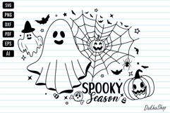 Halloween Svg Spooky Season Svg Halloween Ghost Spider web Product Image 1