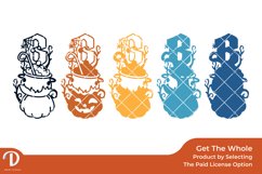 Halloween Spooky Pumpkins and Cauldrons 3D Layered Paper Cut Product Image 3