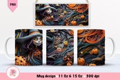 Halloween Mug Wrap Sublimation Designs, 3d Mug, Halloween Png