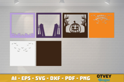 Halloween Scene 3D Shadow Box Layered Papercut SVG Product Image 3