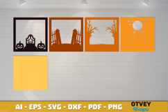 Halloween Scene 3D Shadow Box Layered Papercut SVG Product Image 3