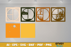 Halloween Scene 3D Shadow Box Layered Papercut SVG Product Image 3