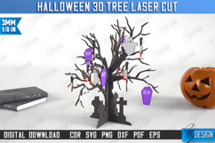 Halloween 3D Tree Laser Cut | Seasonal Home Décor Idea | CNC Product Image 1