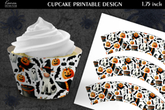 Printable Funny Halloween Cupcake Wrapper Product Image 1