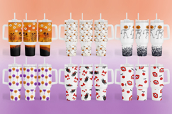 halloween 40oz quencher tumbler sublimation wrap uv dtf wrap SVG high resolution transparent background
