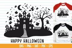 Halloween Scene Svg, Happy Halloween Svg For Kids. Product Image 1