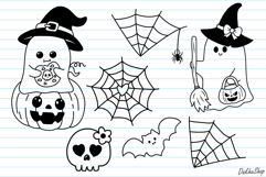 Halloween Svg, Ghost Svg, Witch hat Svg, Cute Ghost Svg Product Image 3