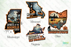 Halloween 50 US States Clipart Product Image 1