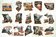Halloween 50 US States PNG Bundle Product Image 9