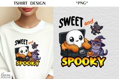 Cartoon Halloween Ghost|Funny Halloween Quotes T Shirt Product Image 1