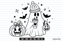 Ghost Svg, Halloween Ghost Svg, Spooky Season Svg. Product Image 1