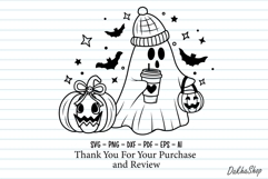 Ghost Svg, Halloween Ghost Svg, Spooky Season Svg. Product Image 9