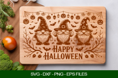 Happy Halloween Gnome Cutting Board SVG Product Image 1
