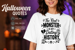 Adult humor Sarcastic quotes Halloween SVG Real Monster Product Image 1