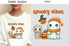 Cartoon Halloween Ghost|Funny Halloween Quotes T Shirt Product Image 1