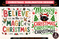 Believe in the Magic of Christmas PNG | Meowy Christmas PNG Product Image 1