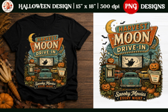Vintage Pumpkin Halloween Sublimation, Ghost Pumpkin Farm Product Image 1