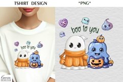 Cartoon Halloween Ghost|Funny Halloween Quotes T Shirt Product Image 1