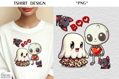 Cartoon Halloween Ghost|Funny Halloween Quotes T Shirt Product Image 1