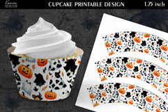 Printable Funny Halloween Cupcake Wrapper Product Image 1