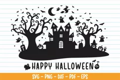 Halloween Scene Svg, Happy Halloween Svg For Kids. Product Image 2