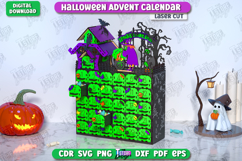 Halloween Advent Calendar Laser Cut, Halloween Countdown SVG Product Image 1