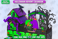 Halloween Advent Calendar Laser Cut, Halloween Countdown SVG Product Image 3
