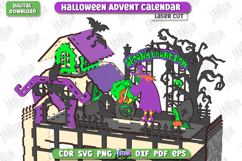 Halloween Advent Calendar Laser Cut, Halloween Countdown SVG Product Image 5