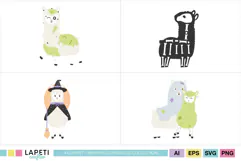 Halloween animal clipart with simple kid friendly character designs