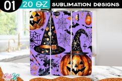 Halloween and Pumpkins Tumbler 20 Oz Wrap Sublimation PNG